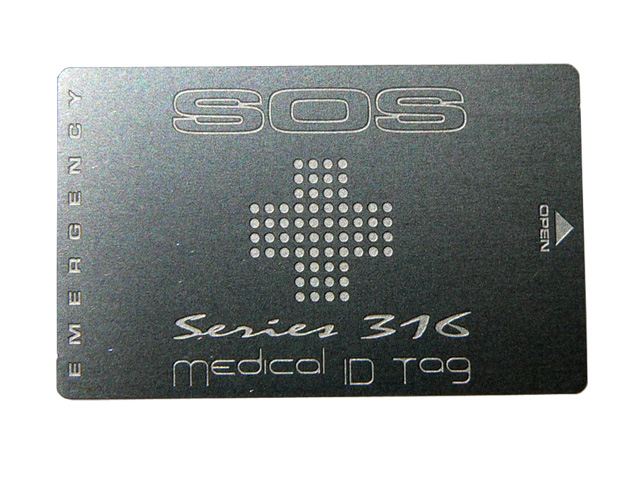 WALLET MEDICAL ID TAG